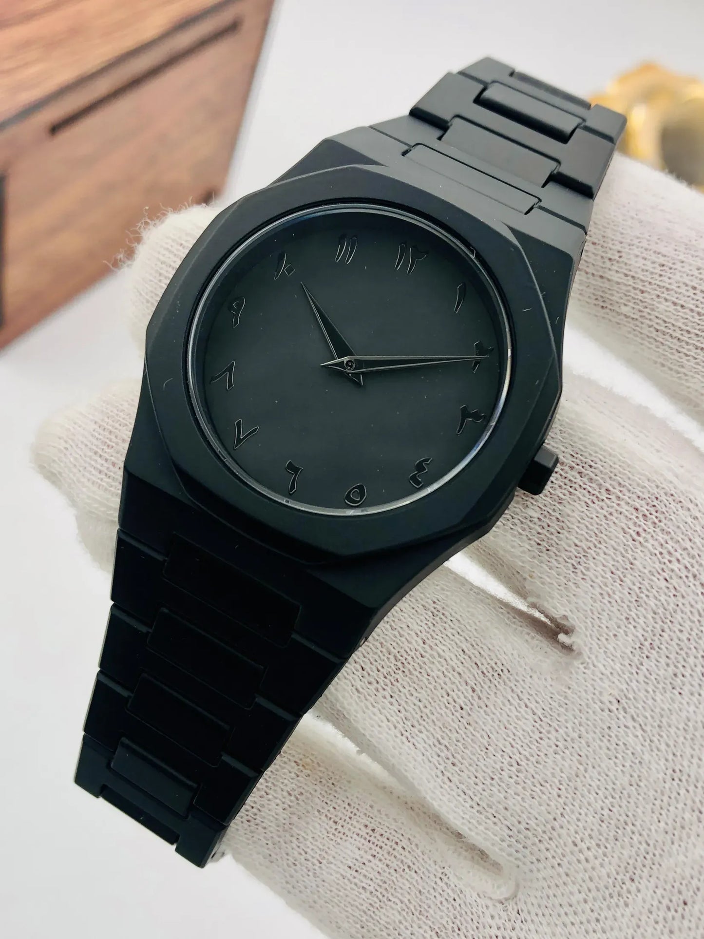 Black Aura Arabic Watch for Men