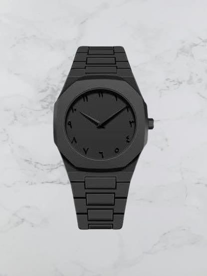 Black Aura Arabic Watch for Men